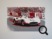 Wolf Gast - GP Frankreich1956 - Siebdruck - Fotovorlage Mercedes-Benz Archiv