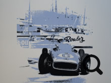 Wolf Gast - GP Monaco 1955 - Siebdruck - Fotovorlage Mercedes-Benz Archiv