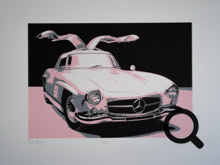 Wolf Gast - Pink Wings - Siebdruck 